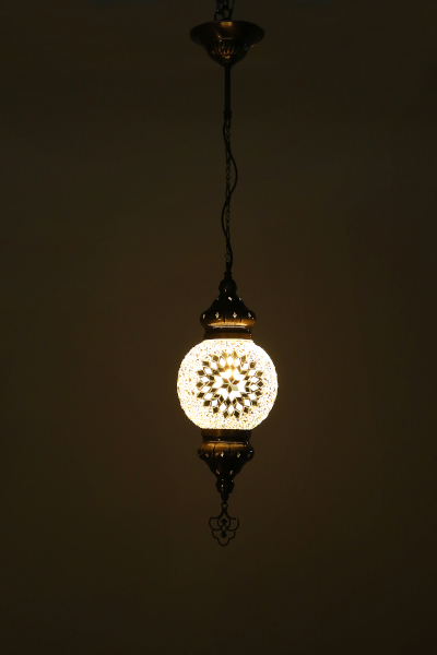 Traditional Antique Mosaic Hanging Lamp